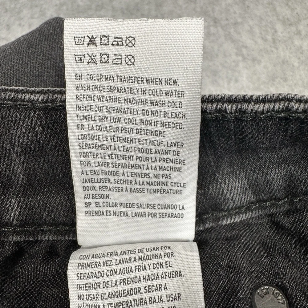 AMERICAN EAGLE Jeans Men's Extreme Flex4 Slim Straight Black Denim 28x32(28x30)